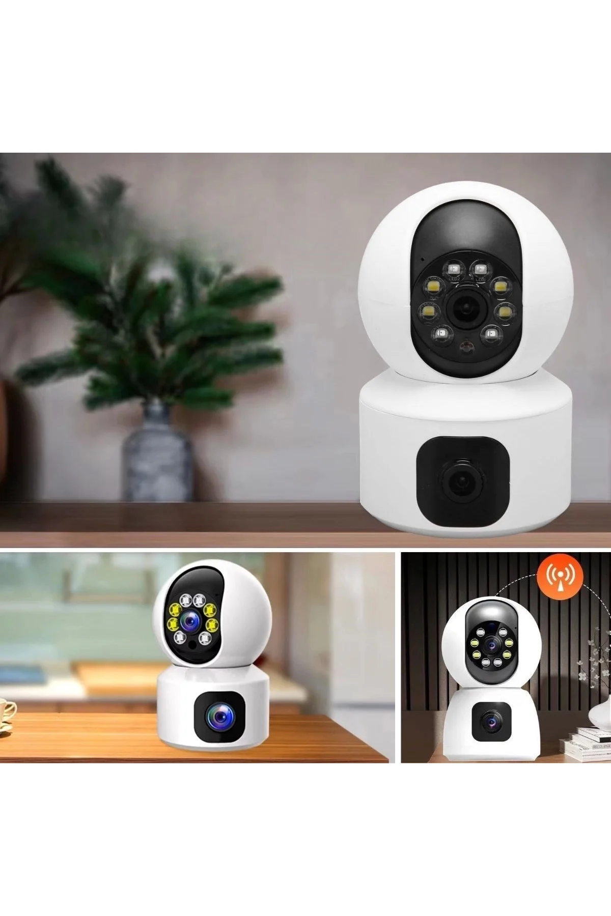 Yosee Uygulama Çift Kameralı Wifi Bağlantılı Gece Görüşlü Ev Tipi Yosee Uygulama Çift Kameralı Wifi Bağlantılı Gece Görüşlü Ev Tipi