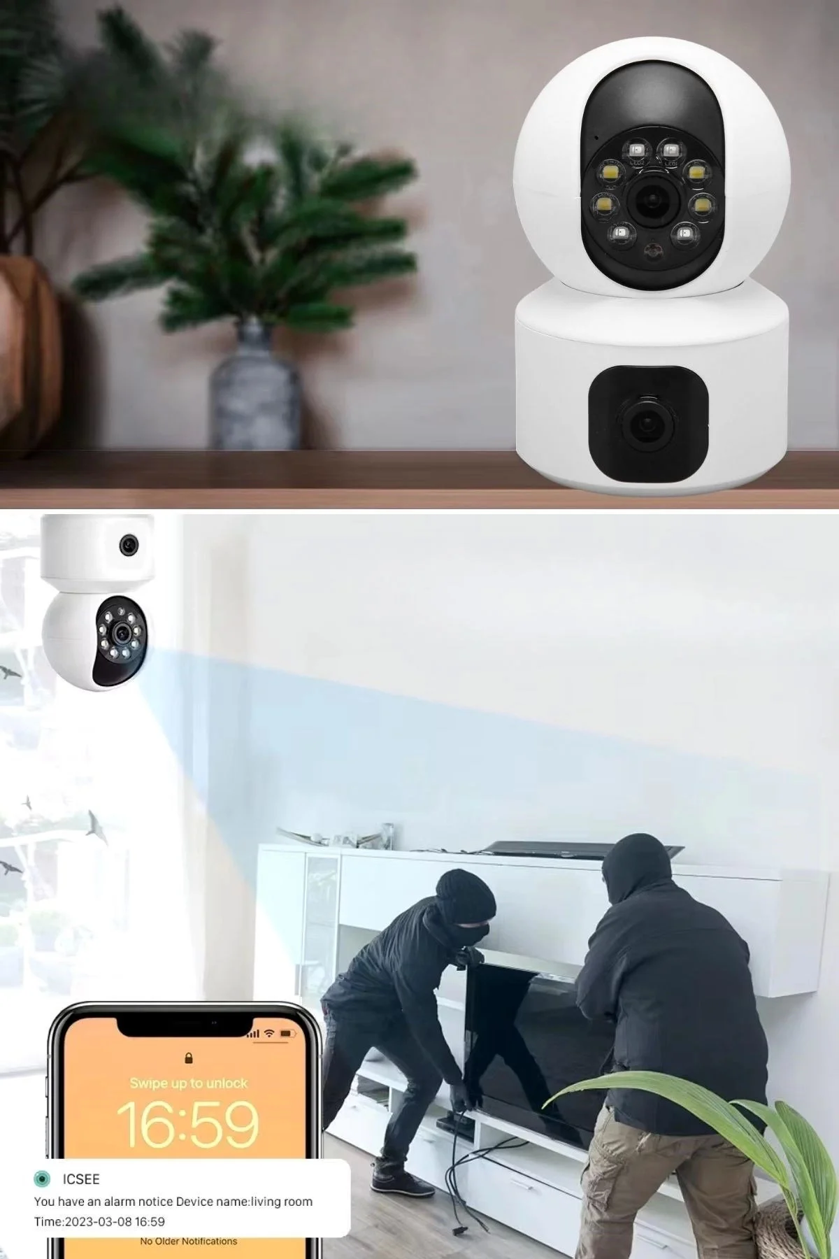 Yosee Uygulama Çift Kameralı Wifi Bağlantılı Gece Görüşlü Ev Tipi Yosee Uygulama Çift Kameralı Wifi Bağlantılı Gece Görüşlü Ev Tipi