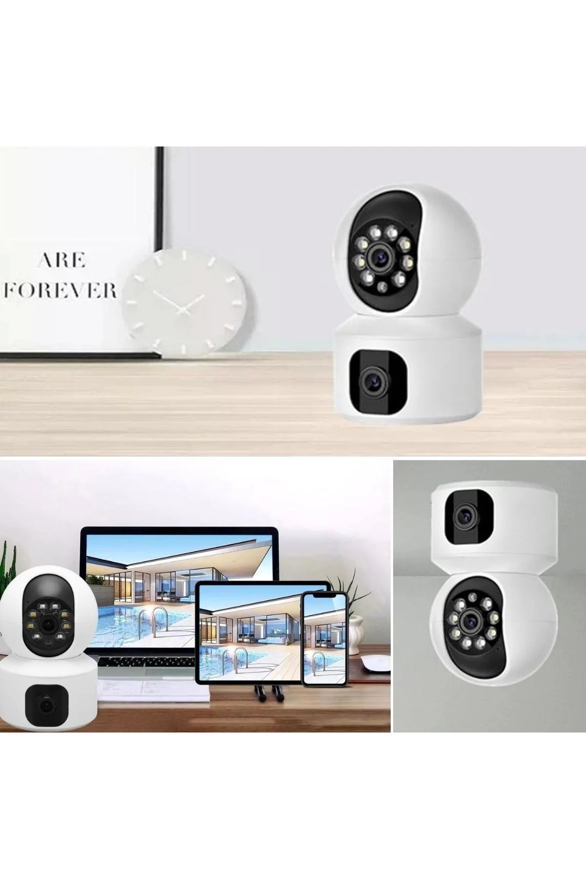 Yosee Uygulama Çift Kameralı Wifi Bağlantılı Gece Görüşlü Ev Tipi Yosee Uygulama Çift Kameralı Wifi Bağlantılı Gece Görüşlü Ev Tipi