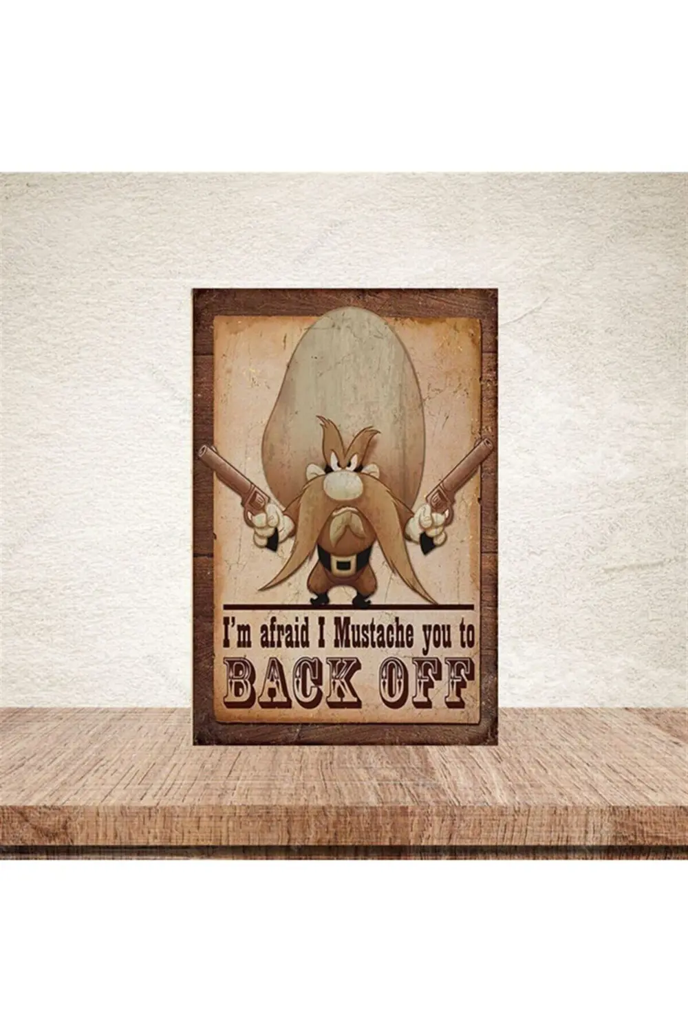 Yosemite Sam 20-30 cm Retro Ahşap Poster