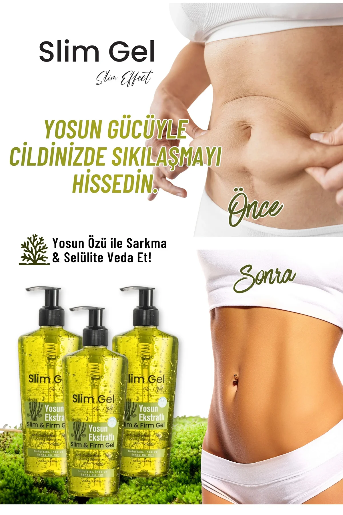 Yosun Özlü Ekstra Slim Jel – Selülit & Çatlak Karşıtı, Bölgesel İ