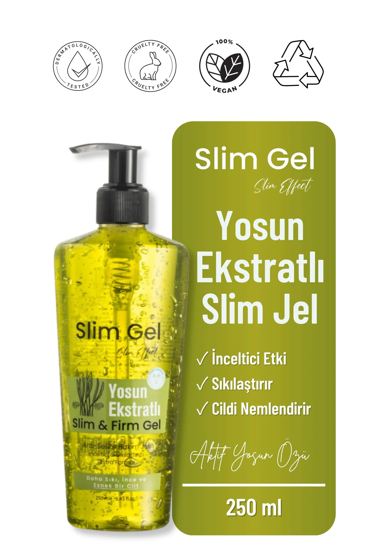 Yosun Özlü Ekstra Slim Jel – Selülit & Çatlak Karşıtı, Bölgesel İ