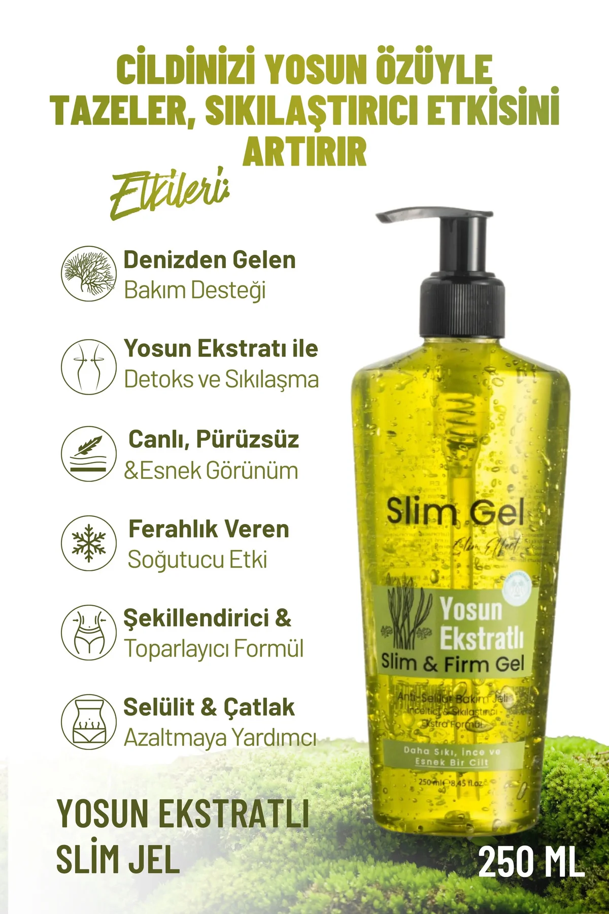 Yosun Özlü Ekstra Slim Jel – Selülit & Çatlak Karşıtı, Bölgesel İ