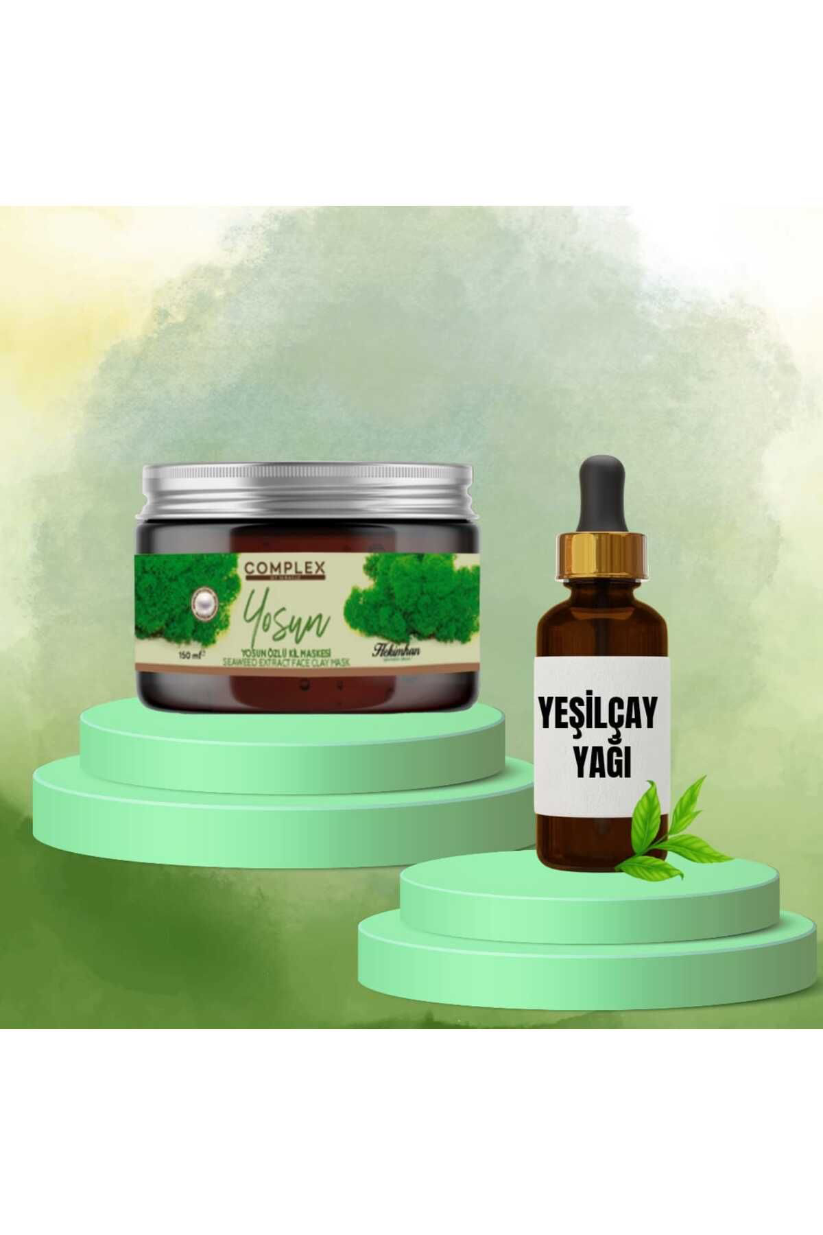 Yosun Özlü Kil Maskesi + Yeşilçay Yağı