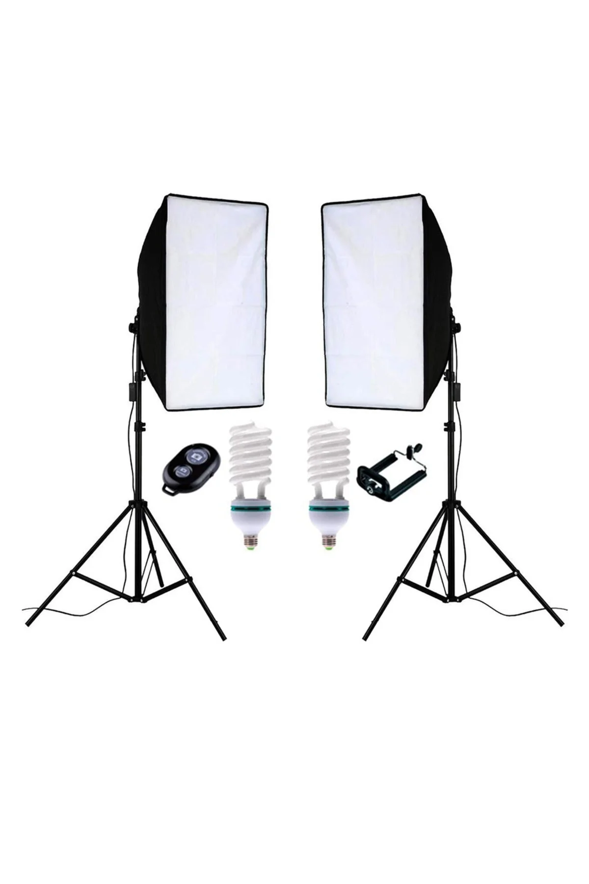 Youtuber Çekimleri Için, 50x70 Softbox Sürekli Işık Seti