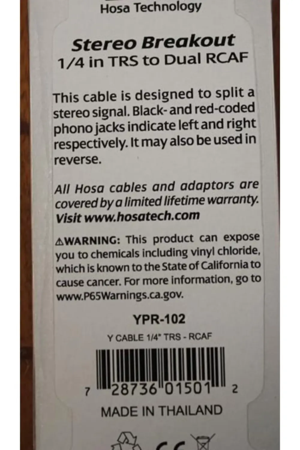 Ypr-102 1/4 Inç Trs (m) Dual Rca (f) Stereo Breakout Kablo