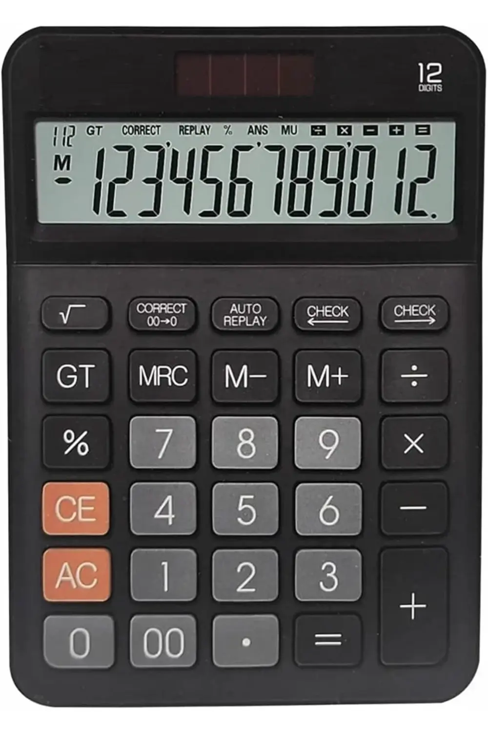 y'S 12 Haneli Siyah Renkli Ofis Tipi Küçük Hesap Makınesi 395519