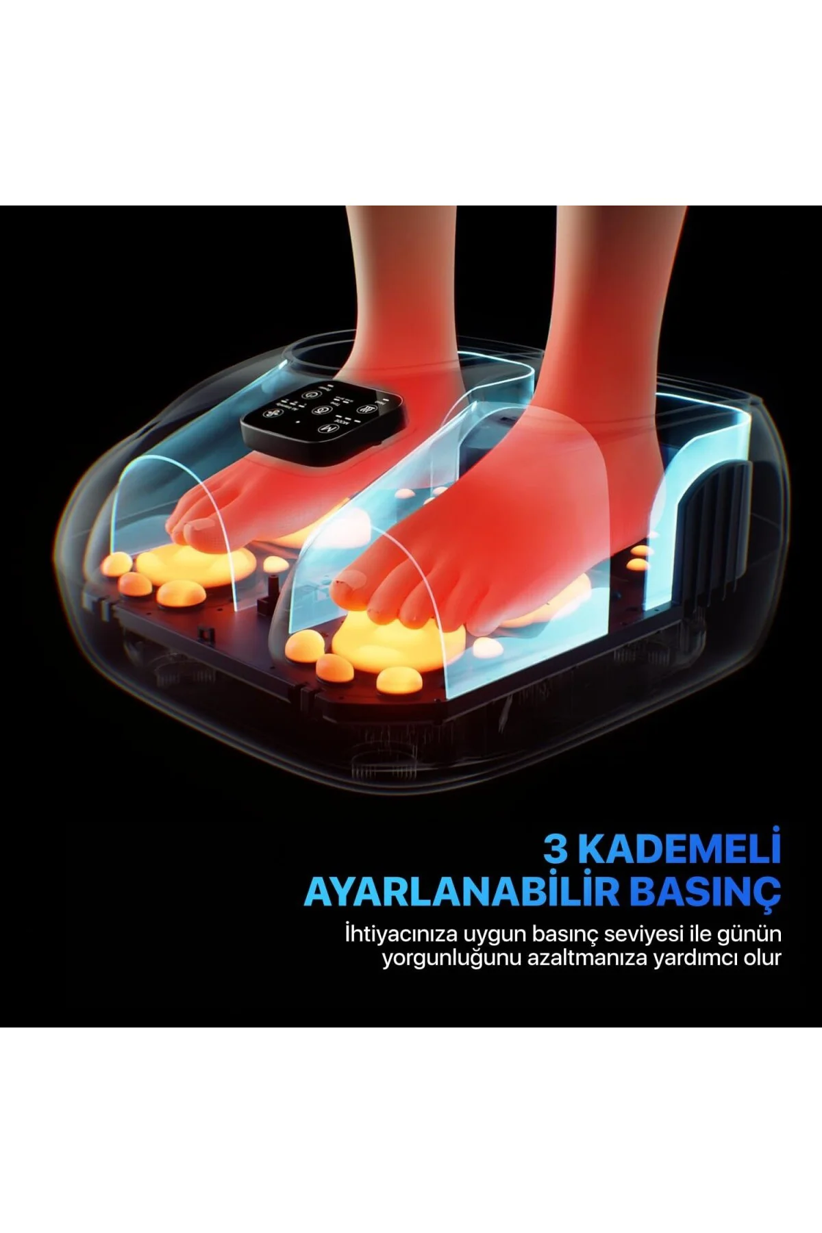 YS100 Isıtmalı Ayak Masaj Aleti | Uzaktan Kumandalı | 360° Shiatsu & Hava Basıncı |