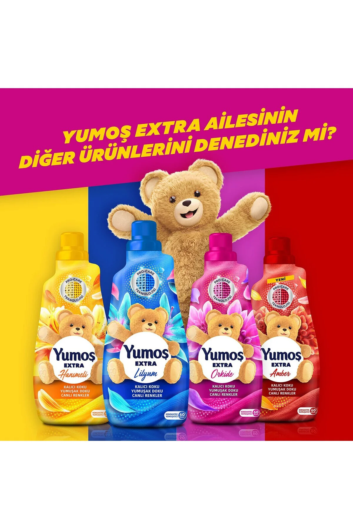 Yu moş Extra Konsantre Çamaşır Yumuşatıcısı Lavanta 1440 ML 60 Yı