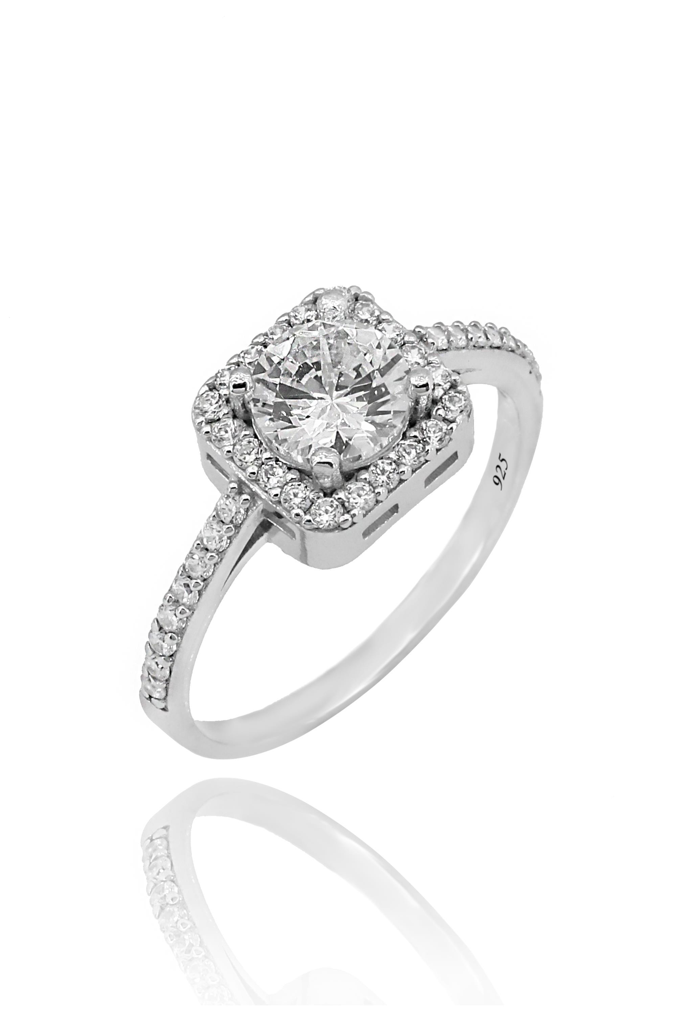 Yuavarlak Zirkon Tek Taşlı Tektaş  Zarif Kadın Yüzük Topaz Pırlan