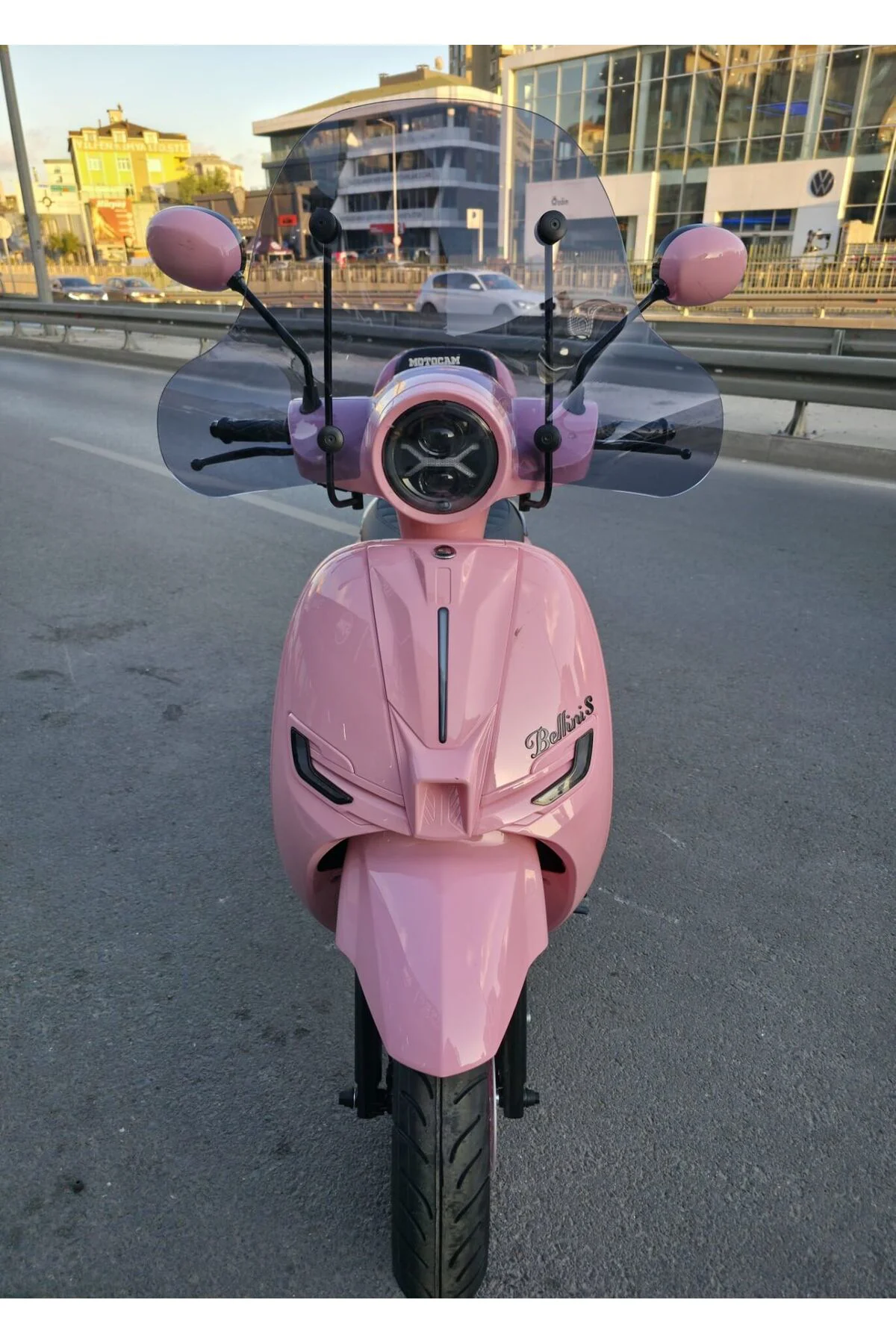Yuki Bellini 125 Ön Cam 2024-2026 Model 44cm Füme Renkli 4mm