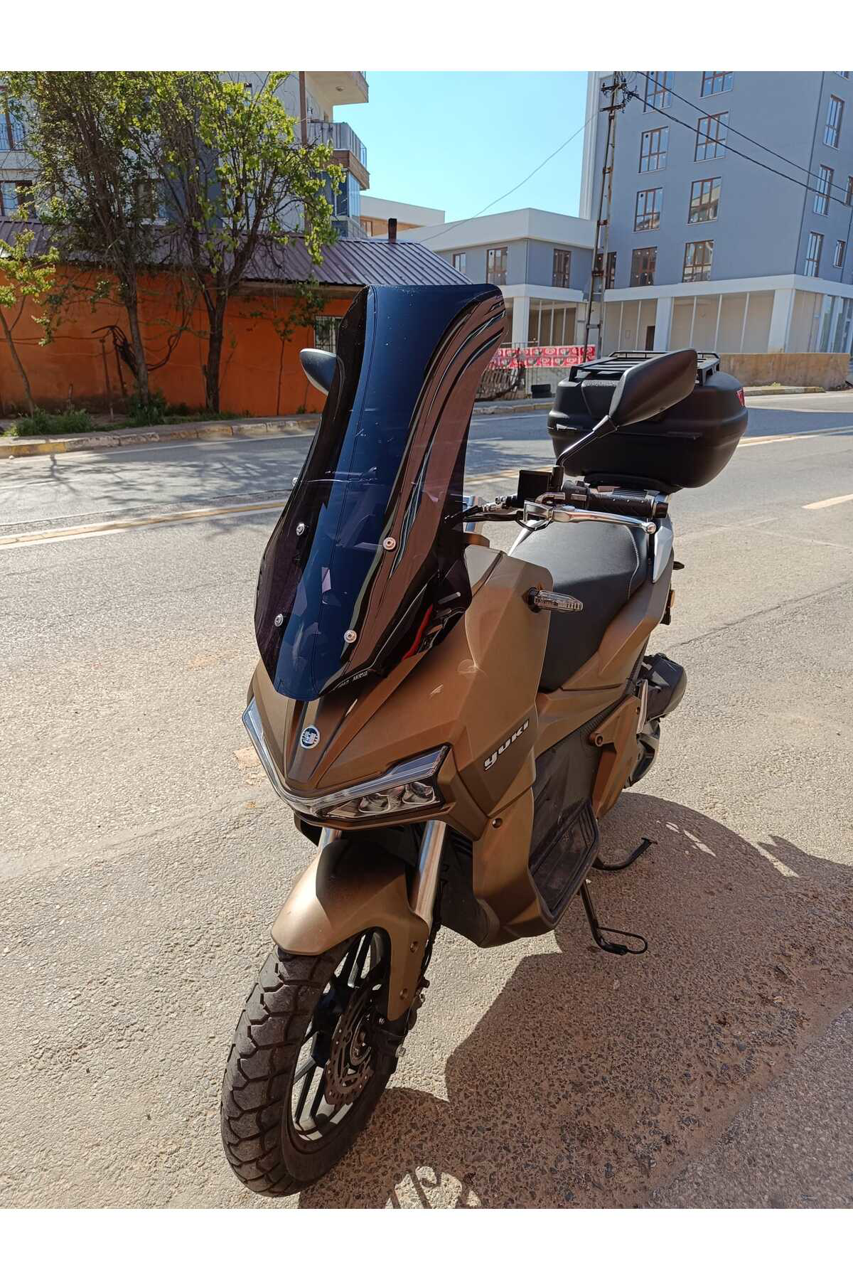 Motocam Yukiadventure 150 Siperlik Ön Cam 2023-2025 Model 75Cm Siyah Renk