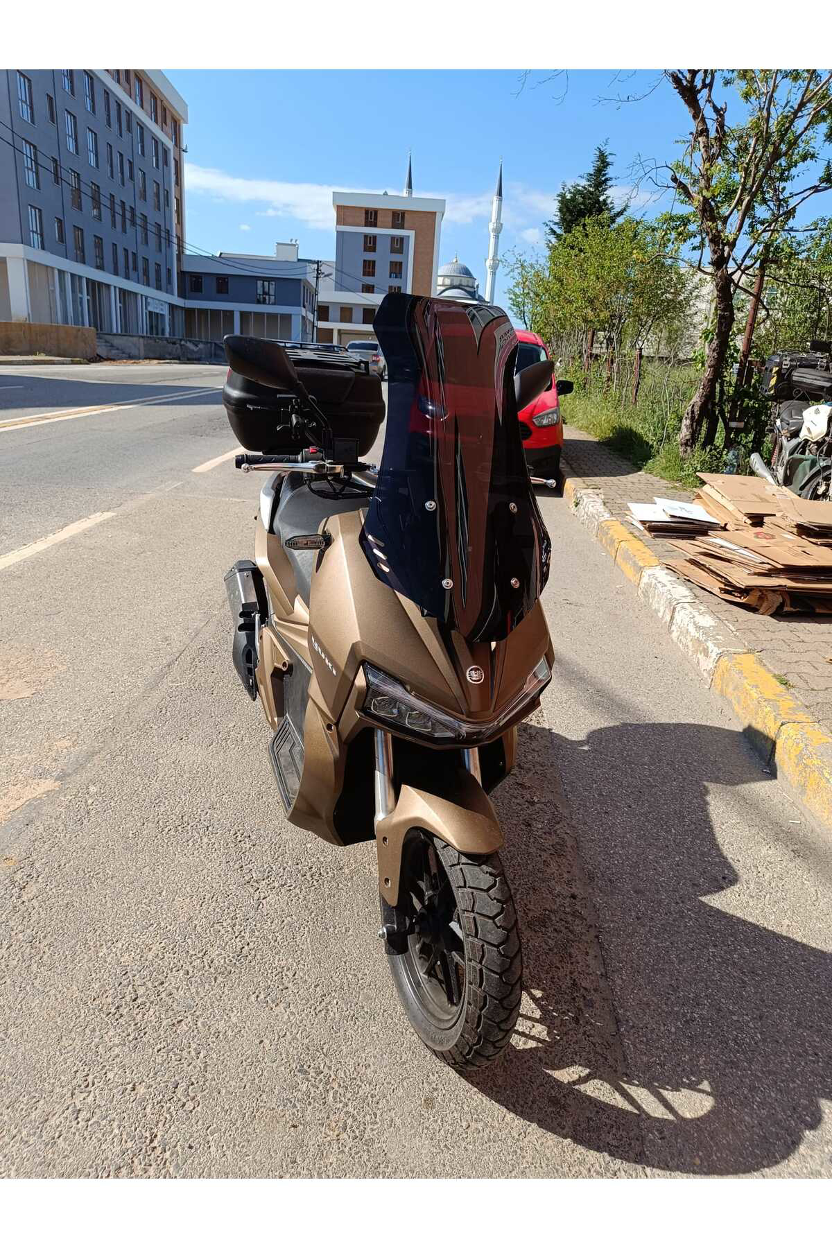 Motocam Yukiadventure 150 Siperlik Ön Cam 2023-2025 Model 75Cm Siyah Renk