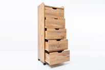 Yüksek 5 Çekmeceli Mutfak Ahşap Çok Amaçlı Kiler Dolabı