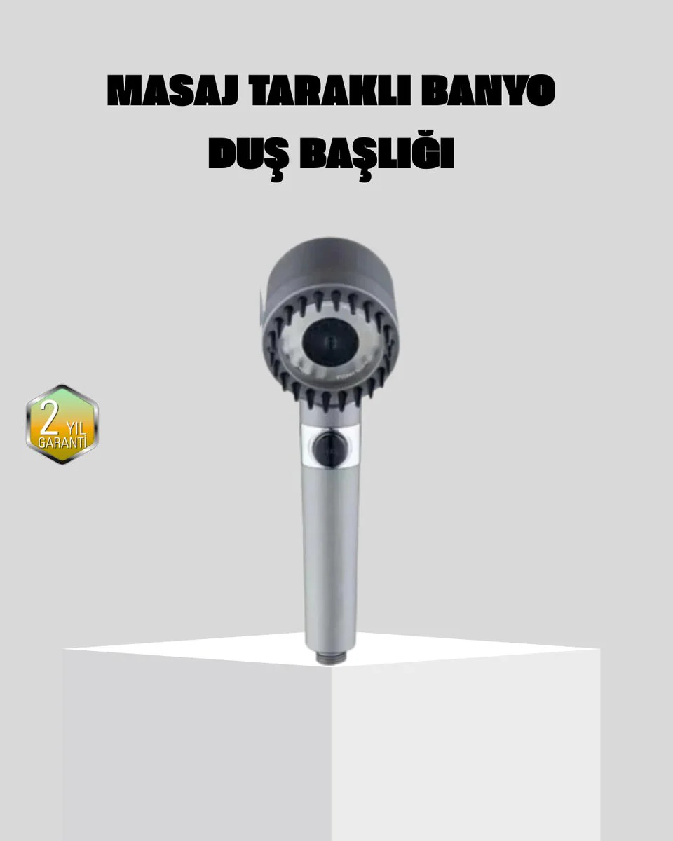 Yüksek Basınçlı Masajlı Duş Başlığı - Su Tasarruflu & Rahatlatıcı