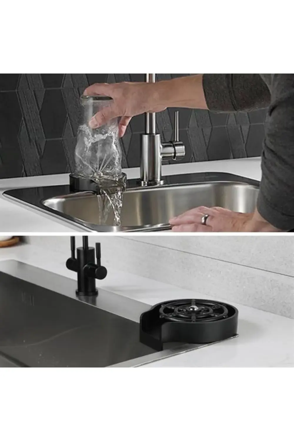 ® Yüksek Basınçlı Otomatik Bardak Yıkama Aparatı Mutfak Lavabolar