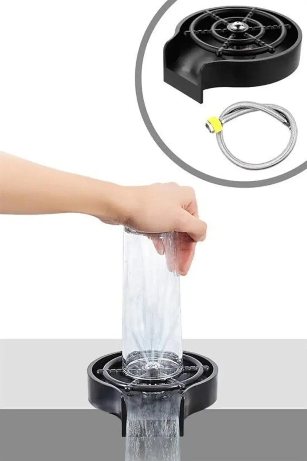 ® Yüksek Basınçlı Otomatik Bardak Yıkama Aparatı Mutfak Lavabolar