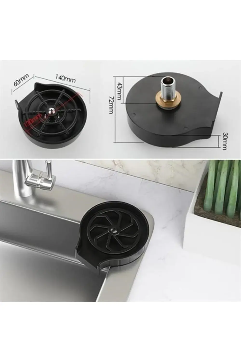 ® Yüksek Basınçlı Otomatik Bardak Yıkama Aparatı Mutfak Lavabolar