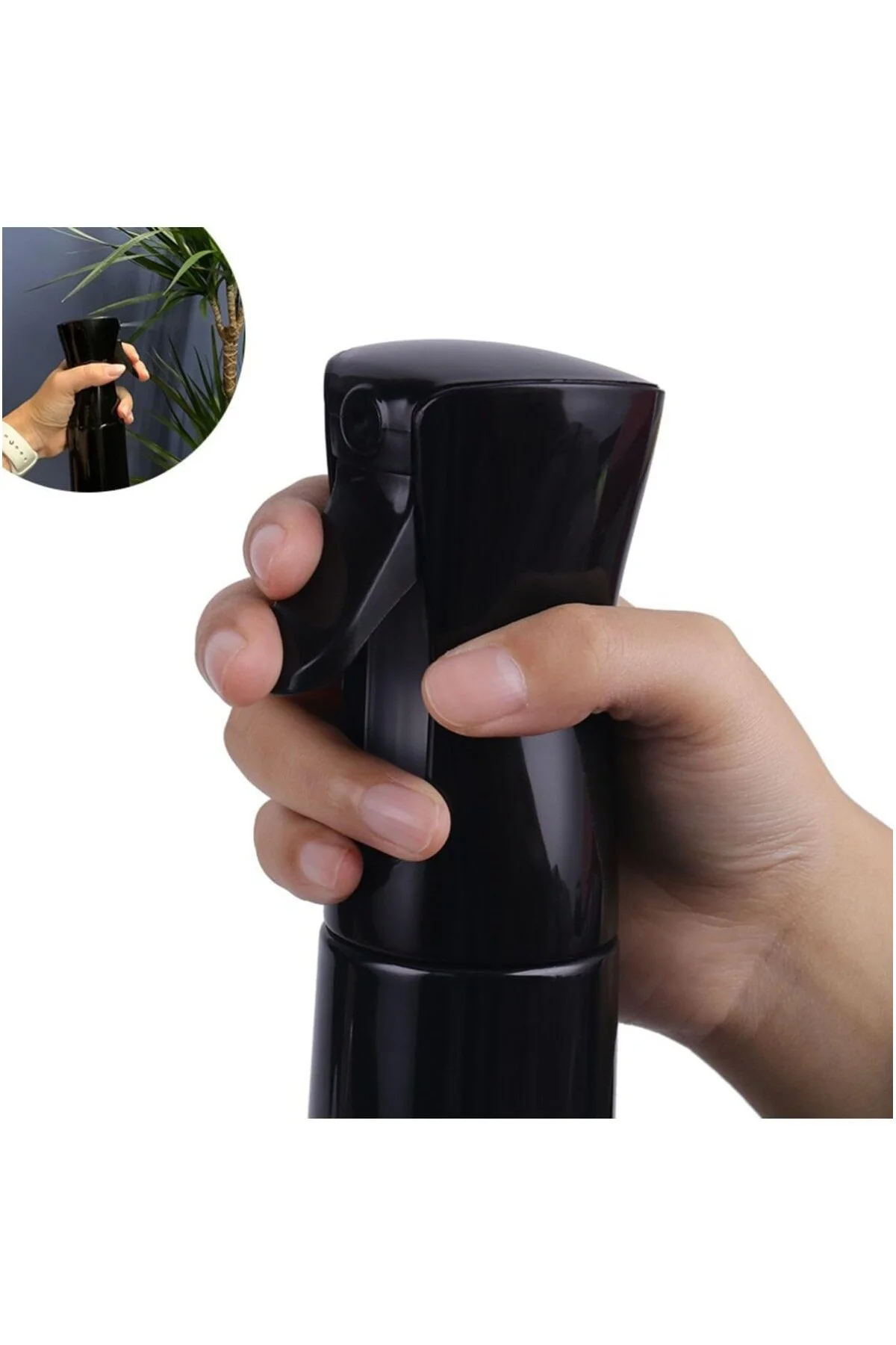 Yüksek Basınçlı Sprey Şişesi, 200ml, Siyah, Çok Amaçlı Sulama ve 