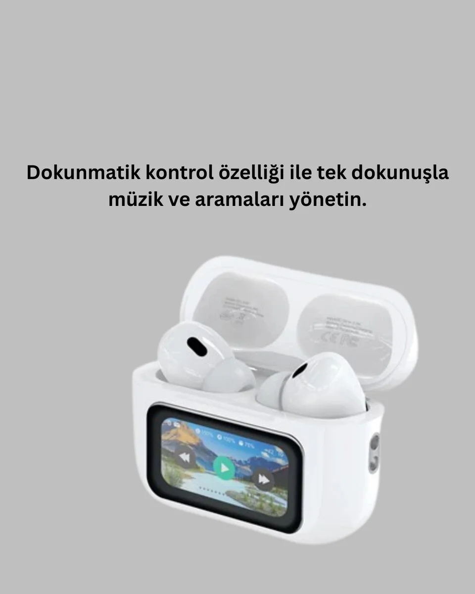 Yüksek Bass ve Güçlü Ses Özellikli Akıllı Bluetooth Kulaklık Dokunmatik Kontrol