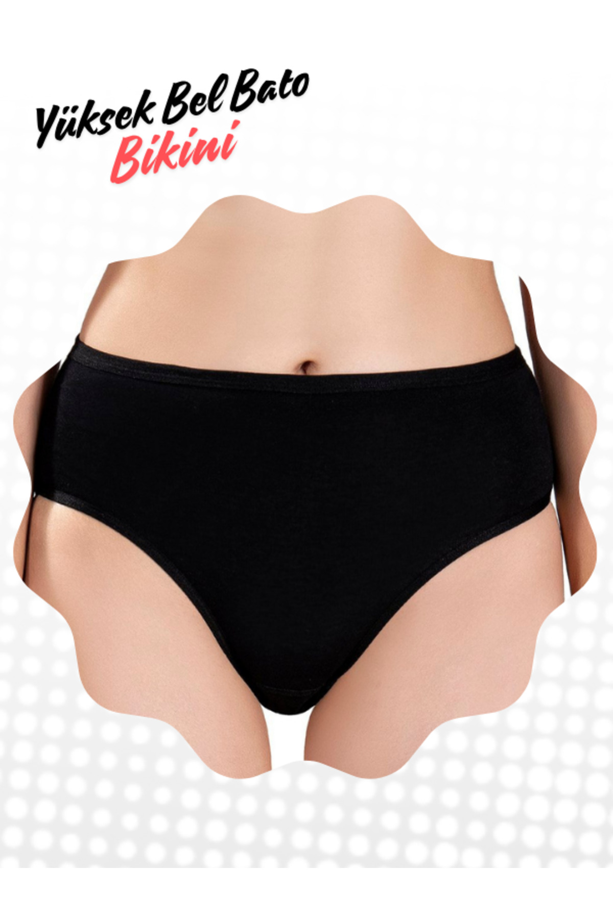 Berrak Yüksek Bel Bato Tarzında Bikini 3 Lü Adet Ekonomik Set (Ultra Kal
