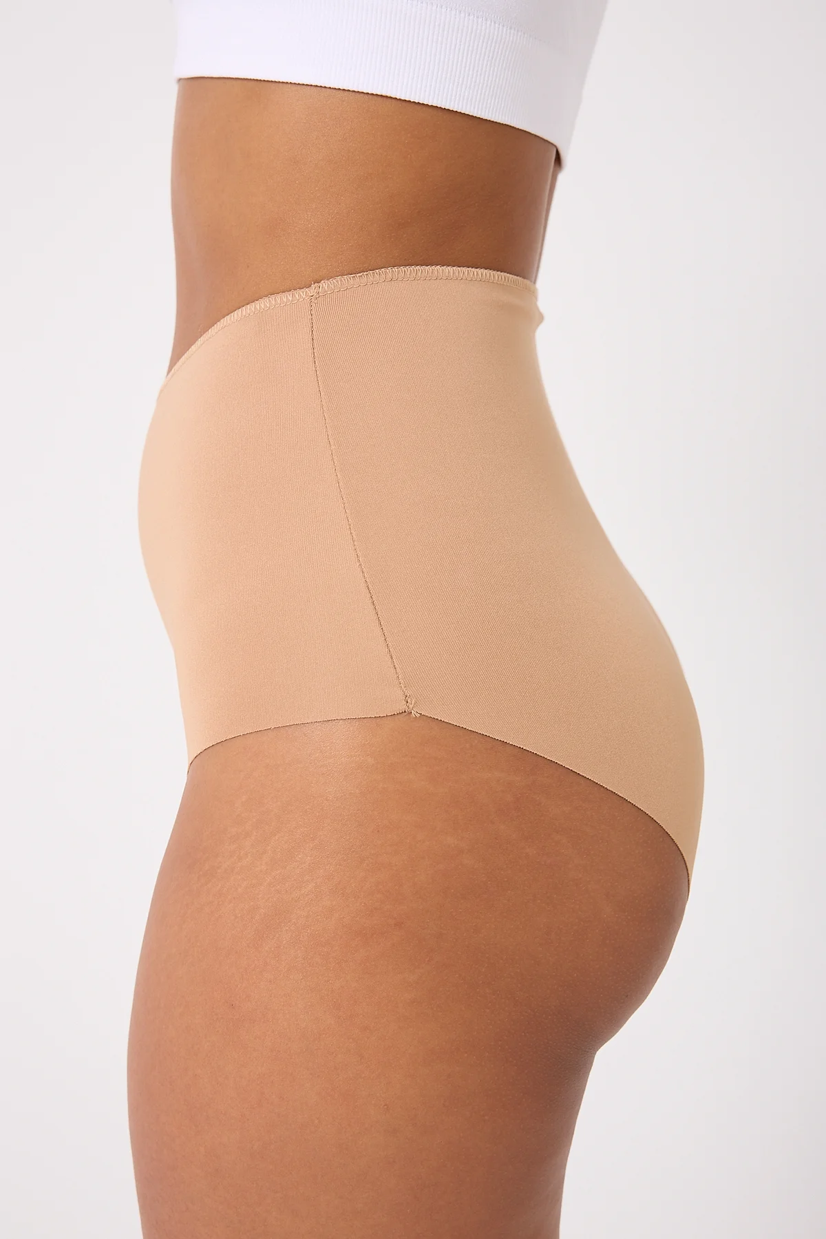 Yüksek Bel Lazer Kesim Bato Slip Külot Hayalet Külot