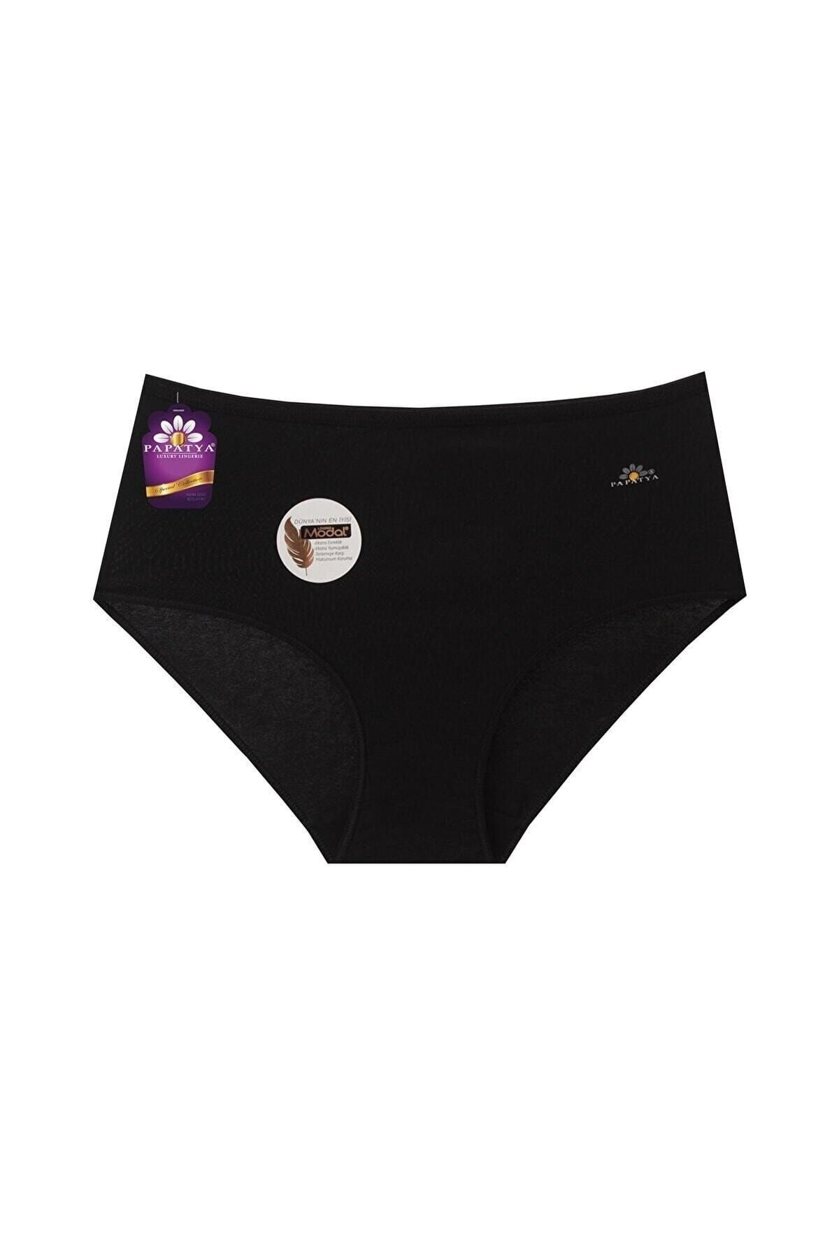 Papatya Yüksek Bel Modal Pamuklu Külot Siyah