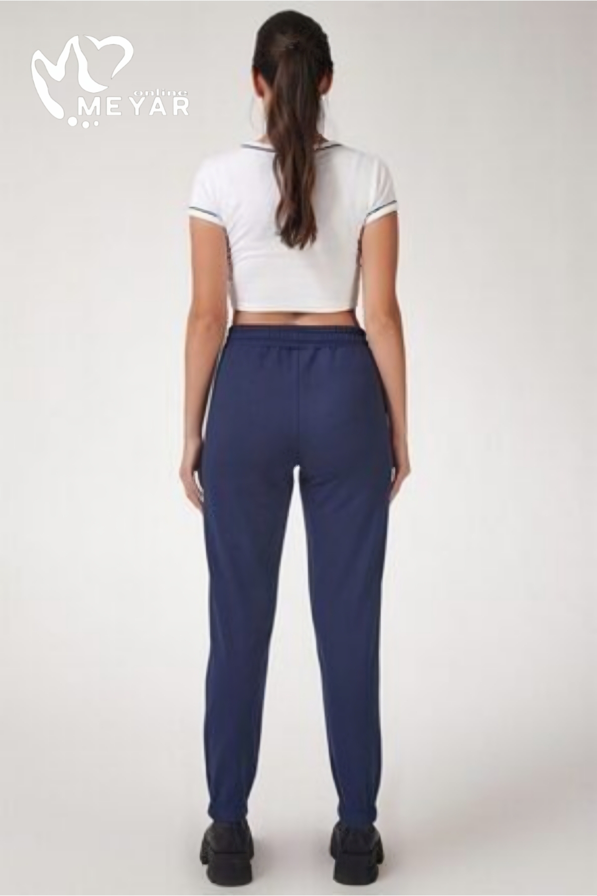 Yüksek Belli Jogger iki iplik Kadın Eşofman Altı - kırmızı