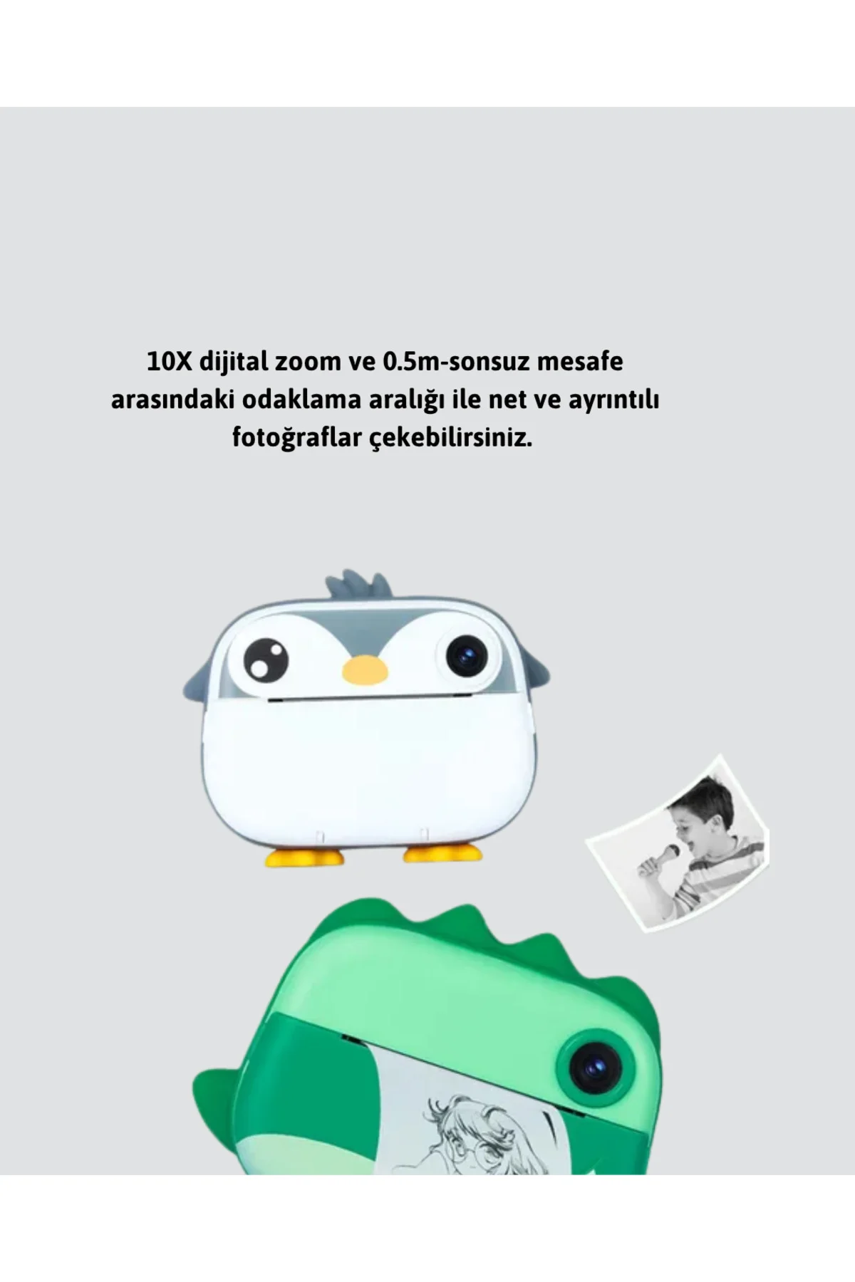 Yüksek Çözünürlüklü 10X Dijital Zoom ve ISO Ayarlı Fotoğraf Makin