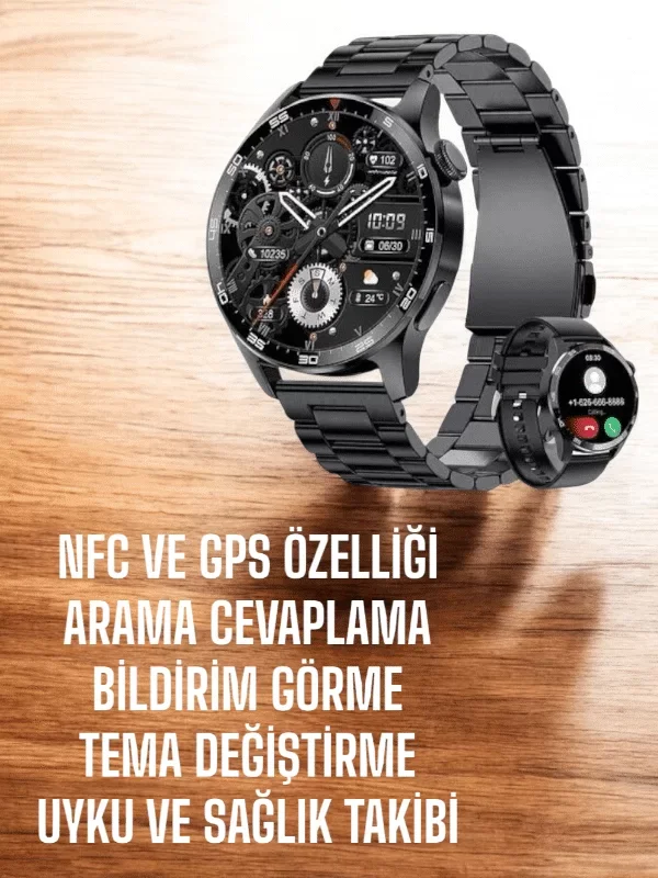 Yüksek Çözünürlüklü Akıllı Saat: Uyku İzleyici & Spor Modları ile Sağlık Takibi