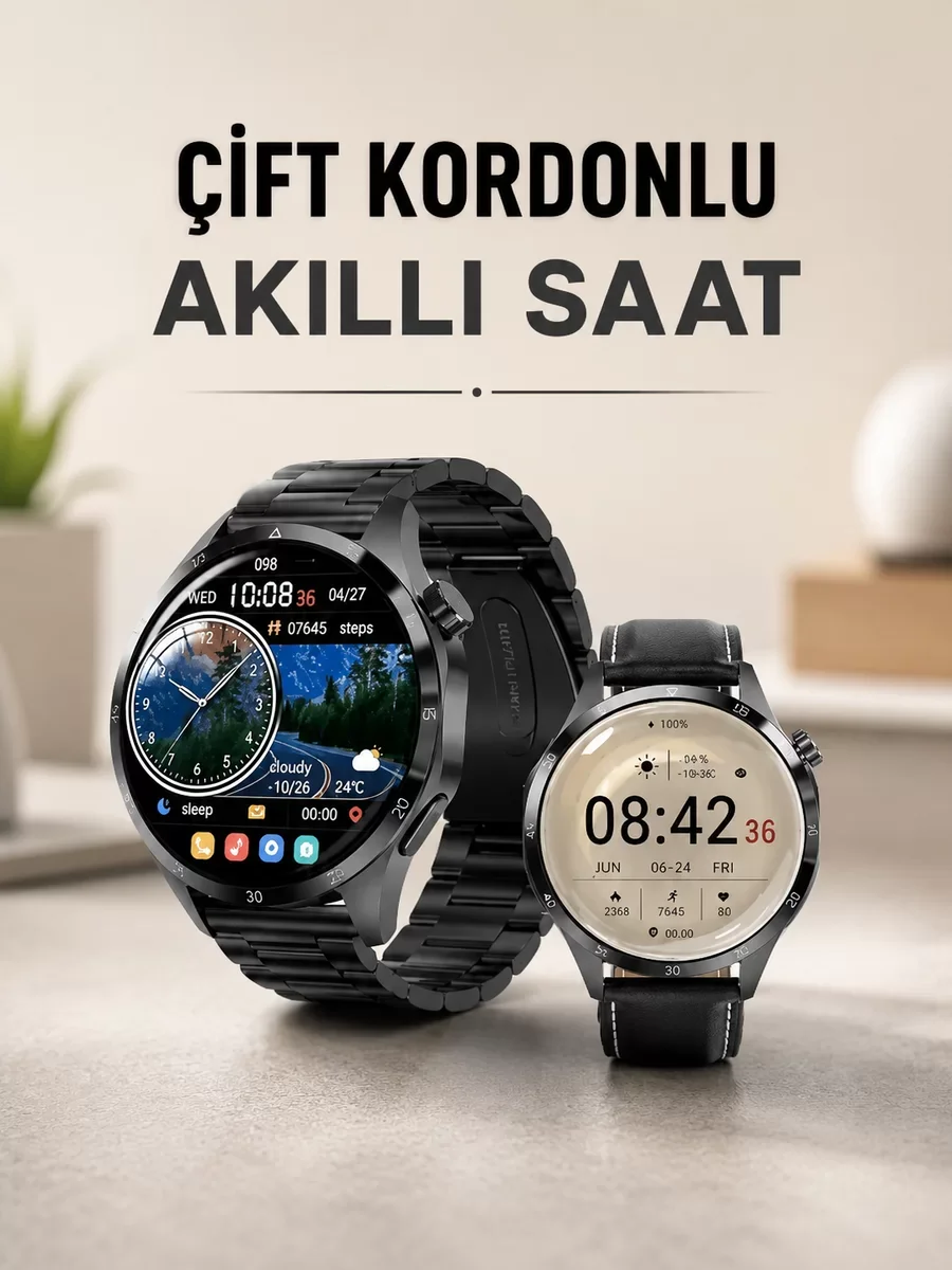 Yüksek Çözünürlüklü Akıllı Saat: Uyku İzleyici & Spor Modları ile Sağlık Takibi