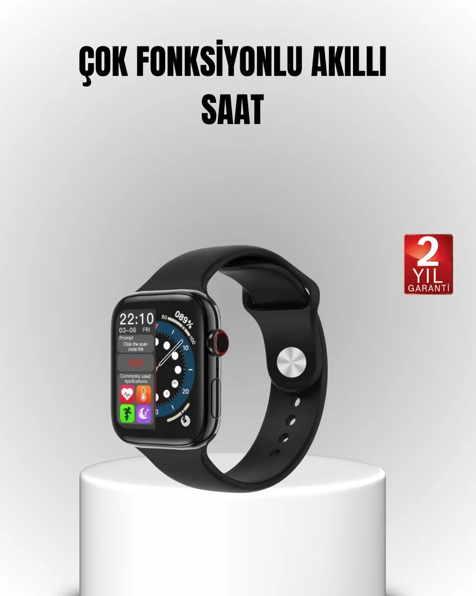Yüksek Çözünürlüklü Akıllı Saat – 1.9" Ekran, 5-6 Gün Batarya ve Kablosuz Şarj