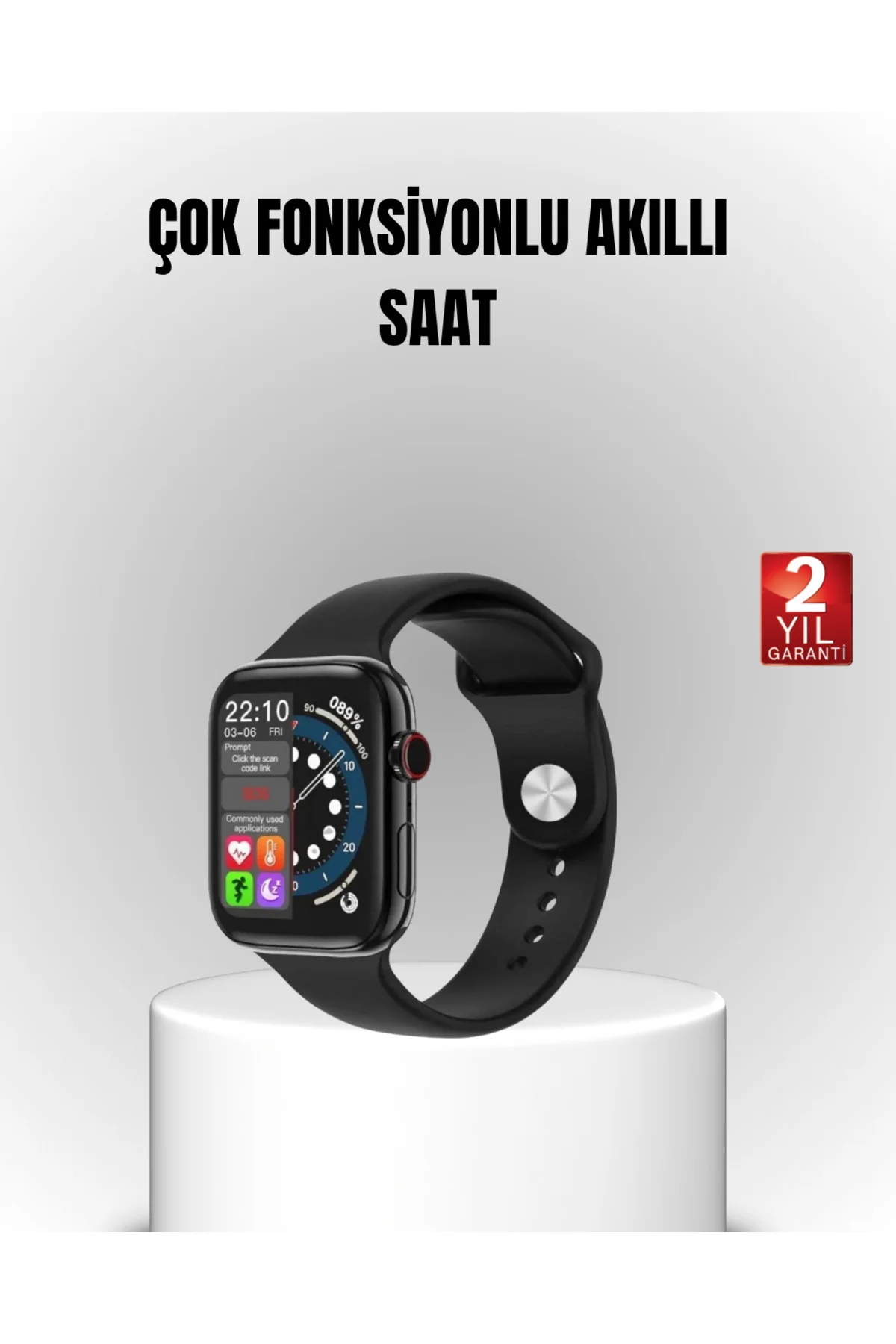 Yüksek Çözünürlüklü 1.9" Akıllı Saat – 5-6 Gün Aktif Kullanım, Şı