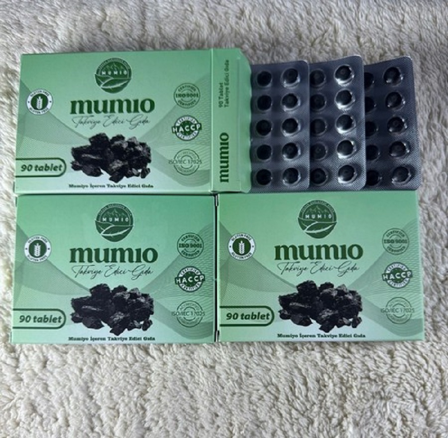 Yüksek Dağlardan Gelen Mumio İçeren Takviye Edici Gıda 3'lü Paket – 3 x 90 Tablet