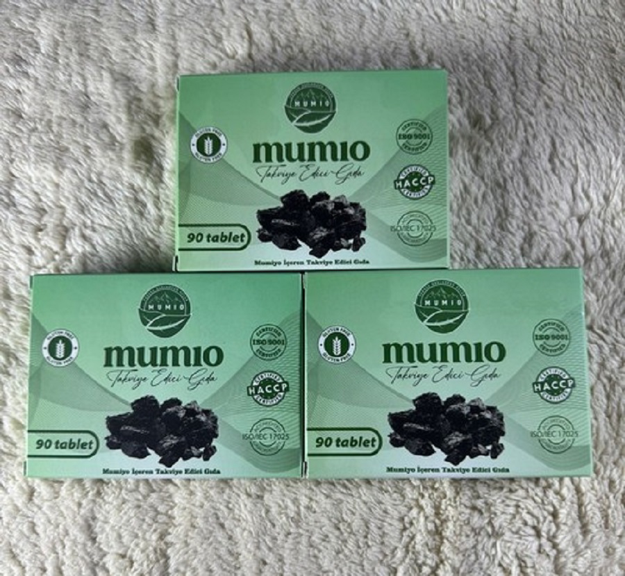 Yüksek Dağlardan Gelen Mumio İçeren Takviye Edici Gıda 3'lü Paket – 3 x 90 Tablet