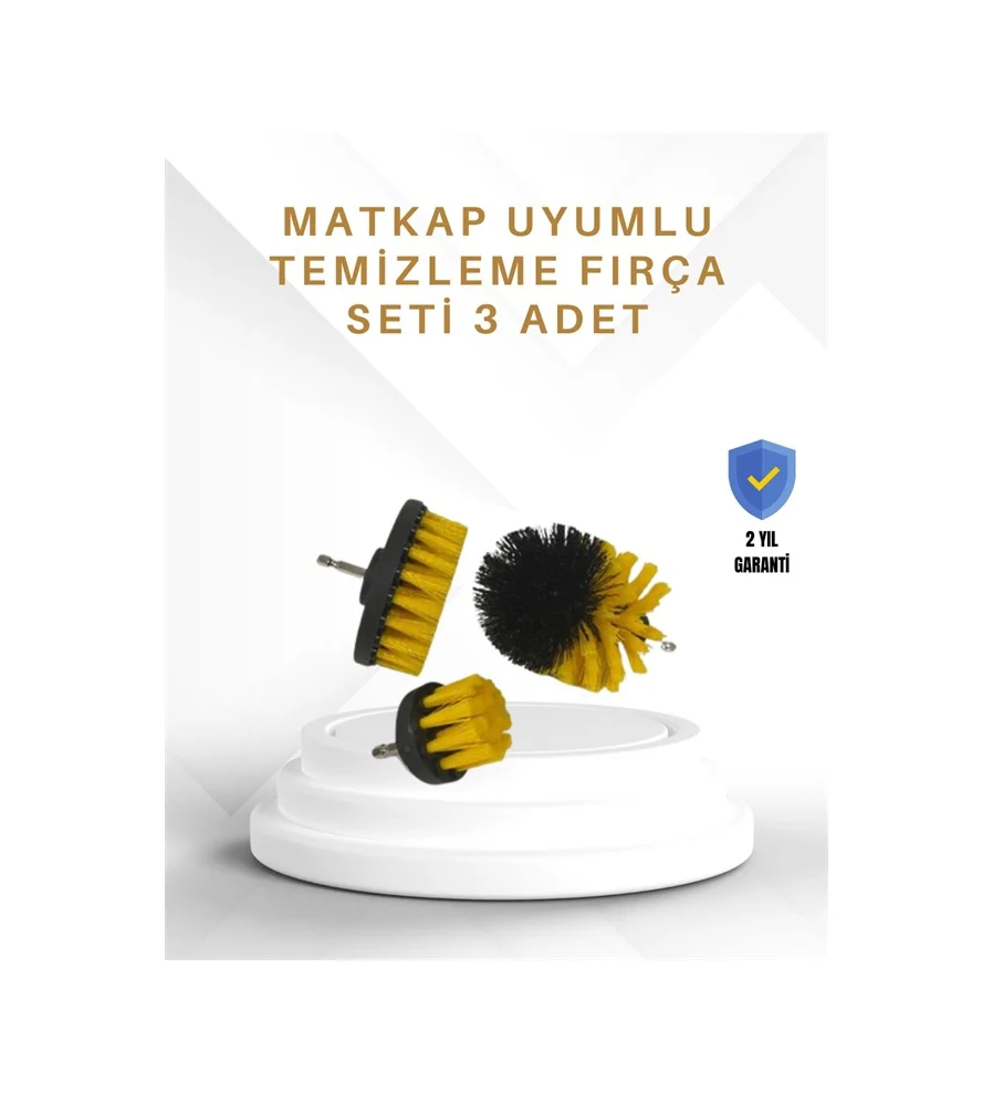 Yüksek Devirde Etkili Temizlik Sağlayan Matkap Ucu Fırça Seti