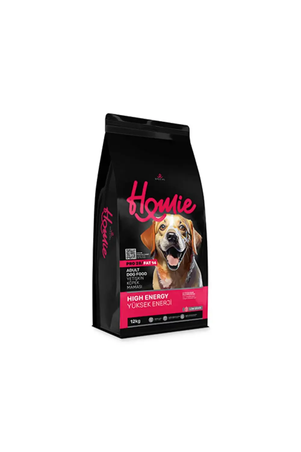 Homie Yüksek Enerjili Tavuklu Düşük Tahıllı Yetişkin Köpek Maması 12 Kg