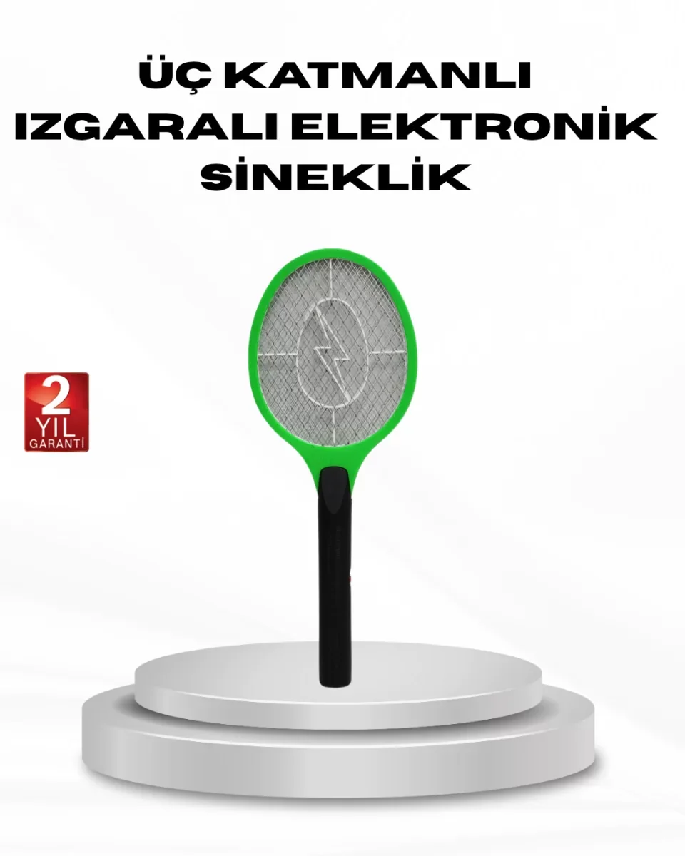 Yüksek Gerilimli Elektronik Sinek Raket – Sessiz, Kimyasız ve Güv