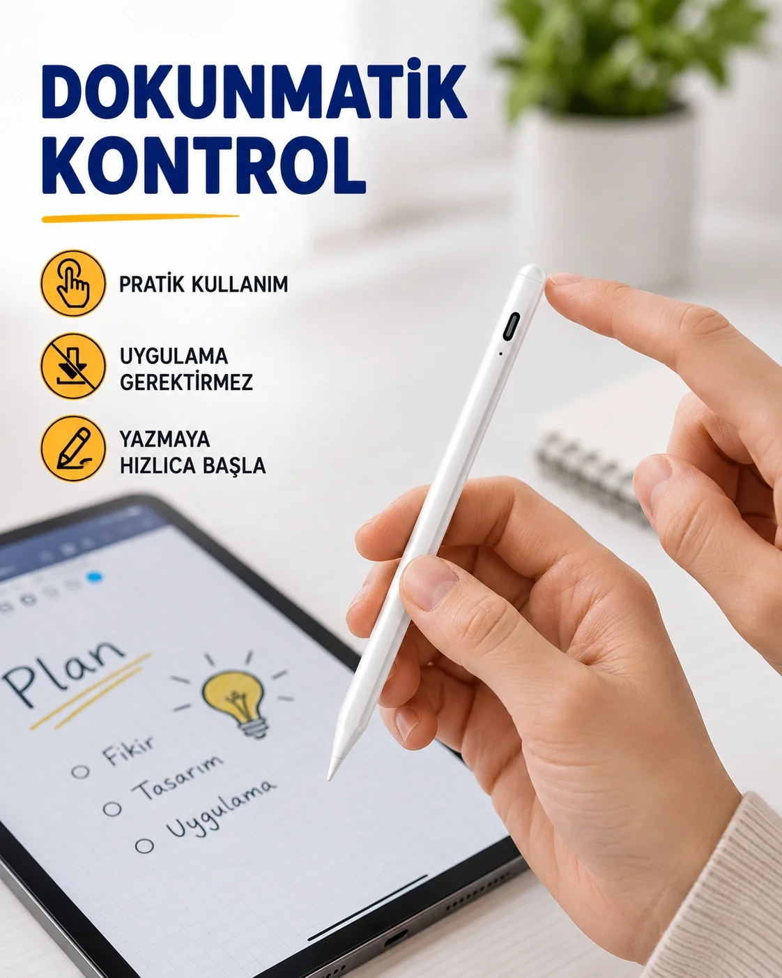 Yüksek Hassasiyetli Eğim Sensörlü Dijital Kalem – USB-C Hızlı Şarjlı Yeni Nesil Fiyatı, Yorumları ve Özellikleri