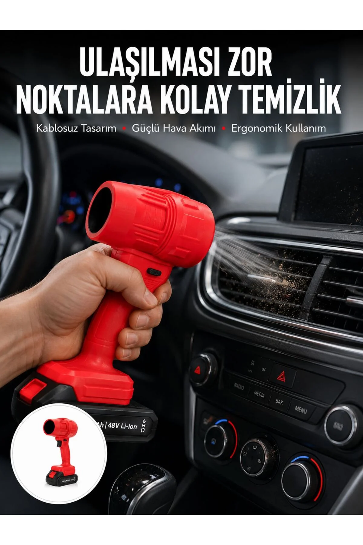 Yüksek Hızlı Elektrikli Toz Temizleme Ve Üfleme Cihazı Yeni Nesil Yüksek Hızlı Elektrikli Toz Temizleme Ve Üfleme Cihazı Yeni Nesil