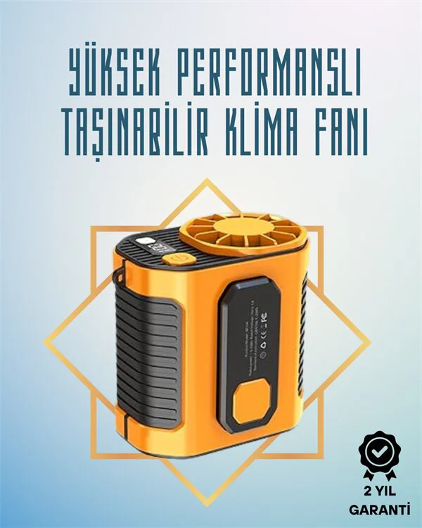 Yüksek Hızlı Mini Klima Fan – 11 m/s Rüzgar Gücü, 100 Hız Ayarı | Turbo Taşınabilir Soğutma