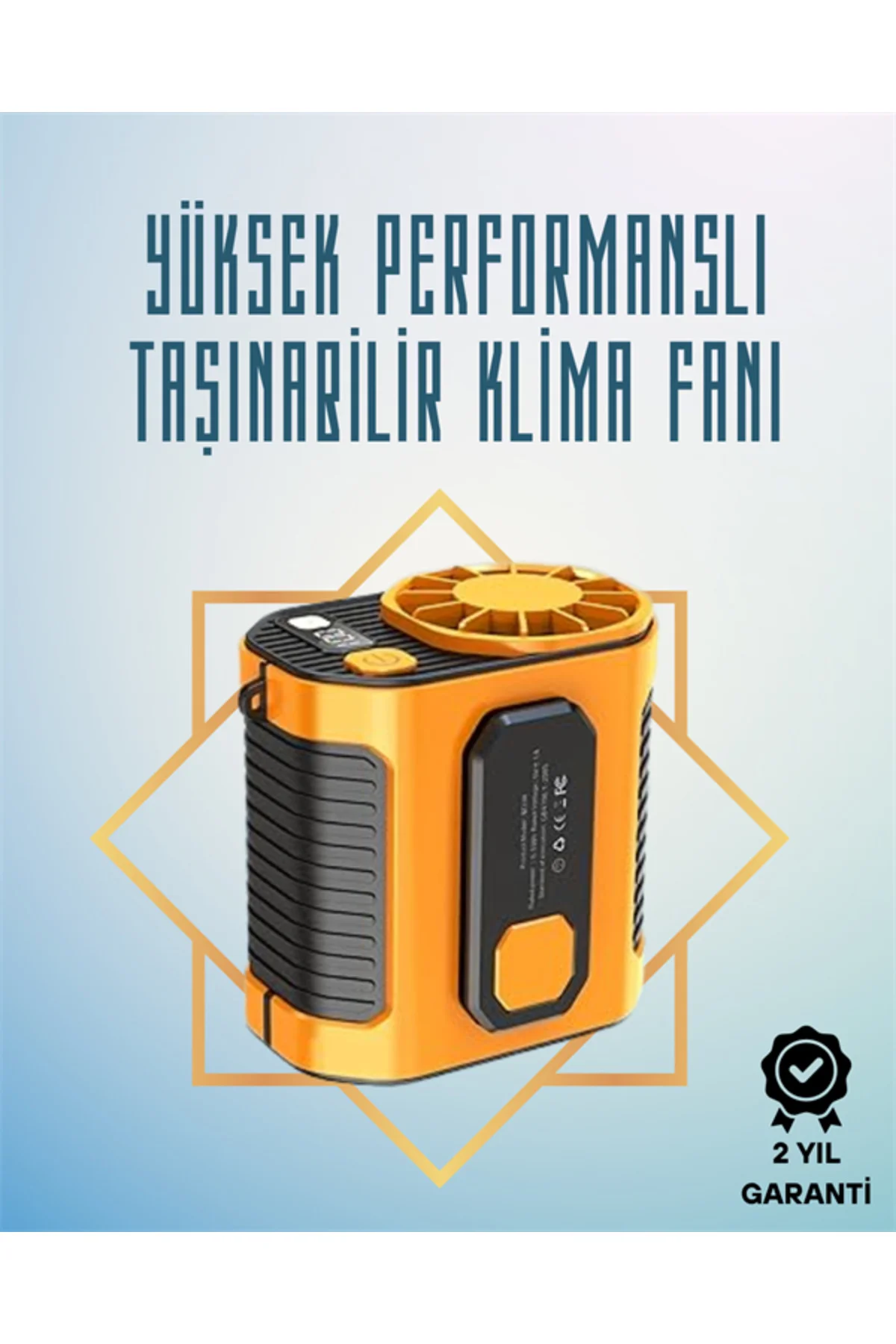 Yüksek Hızlı Mini Klima Fan – 11 m/s Rüzgar Gücü, 100 Hız Ayarı