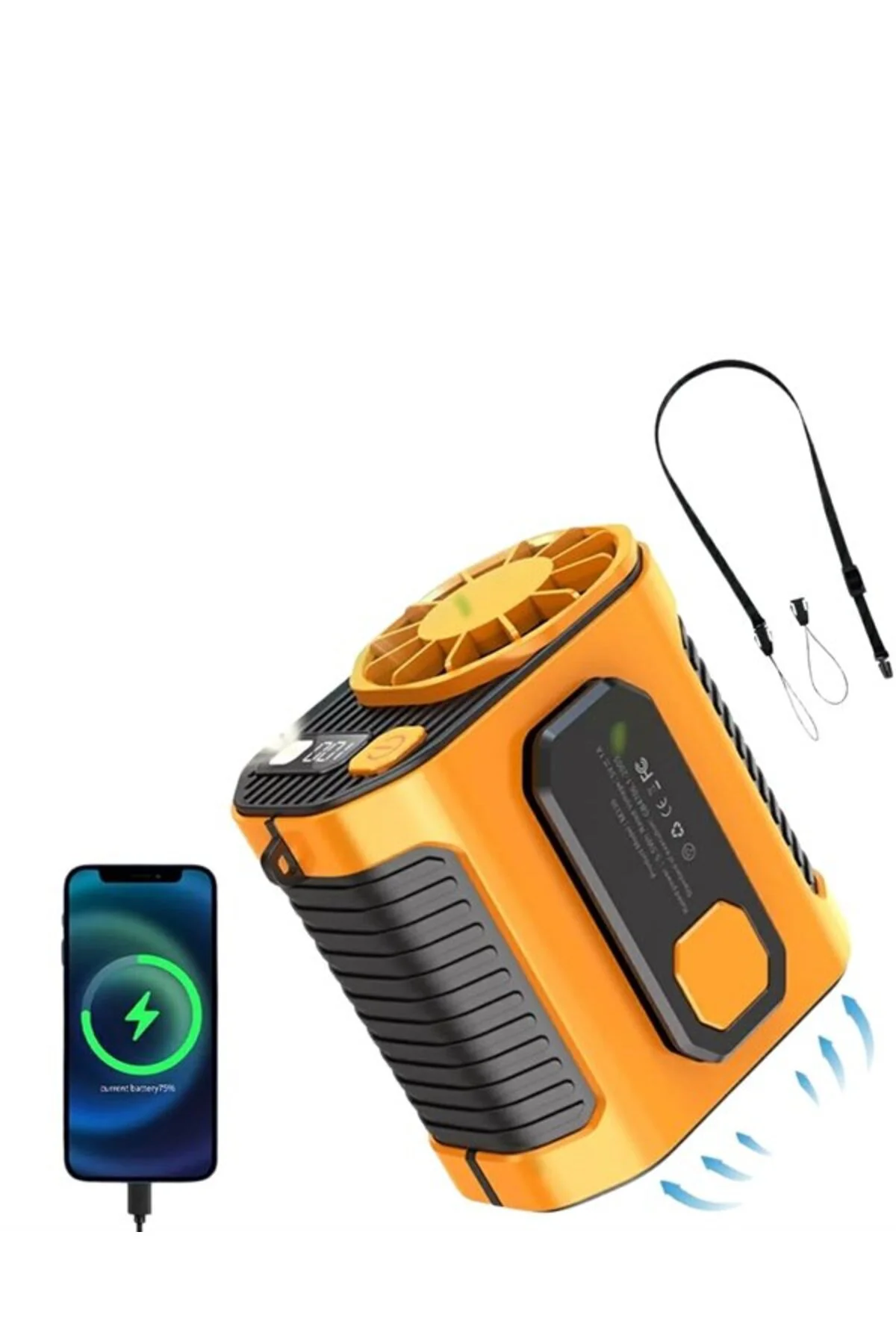Yüksek Hızlı Mini Klima Fan – 11 M/s Rüzgar Gücü, 100 Hız Ayarı