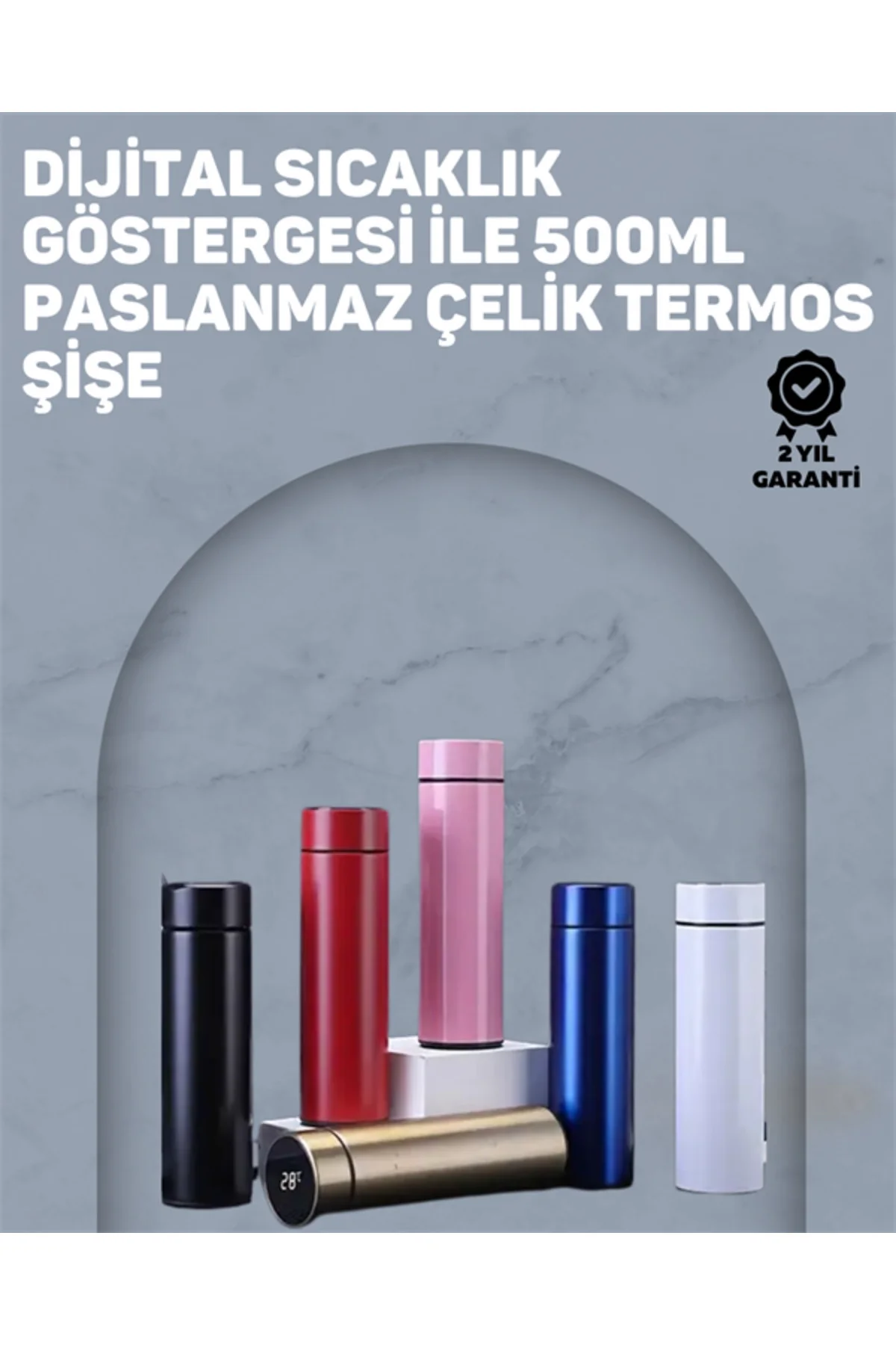 Yüksek Isı Korumasına Sahip Taşınabilir Çelik Termos