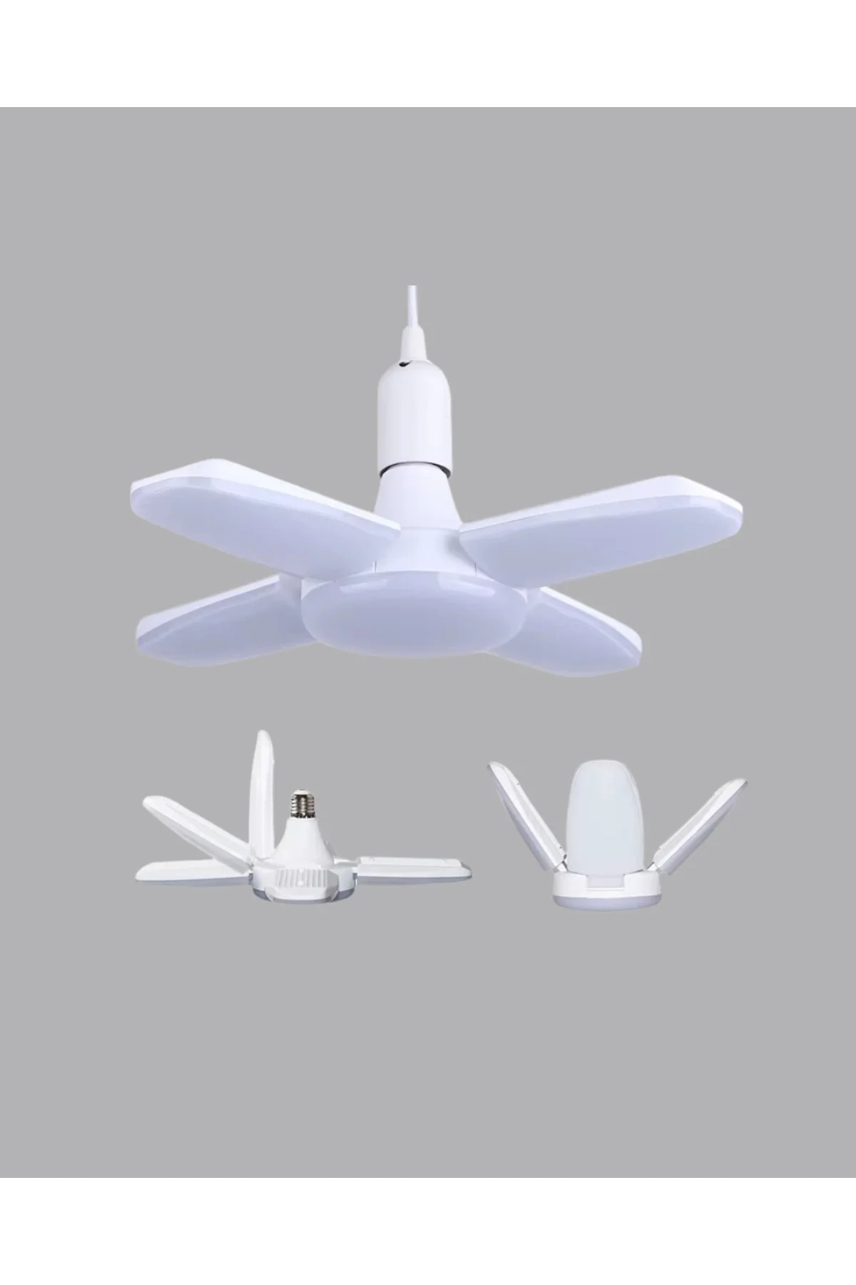Yüksek Işık Güçlü LED Ampül 4 Kollu Katlanır Pervane Tasarım