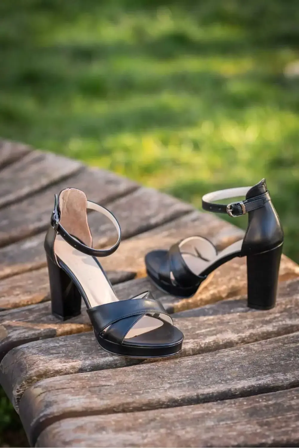 Yüksek Kalın Topuklu Çapraz Bantlı Düğünlük Abiye Ayakkabı 36-37-