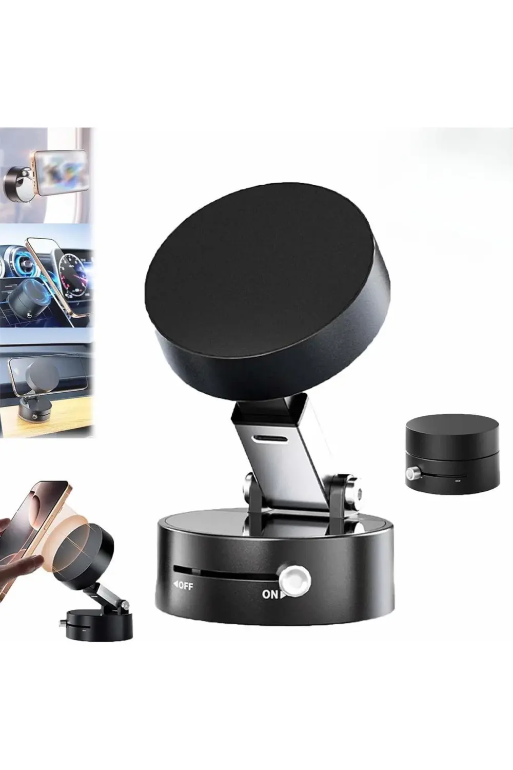 Yüksek Kalite Araç içi Magsafe Telefon Tutucu Kilitli Vakum Telef