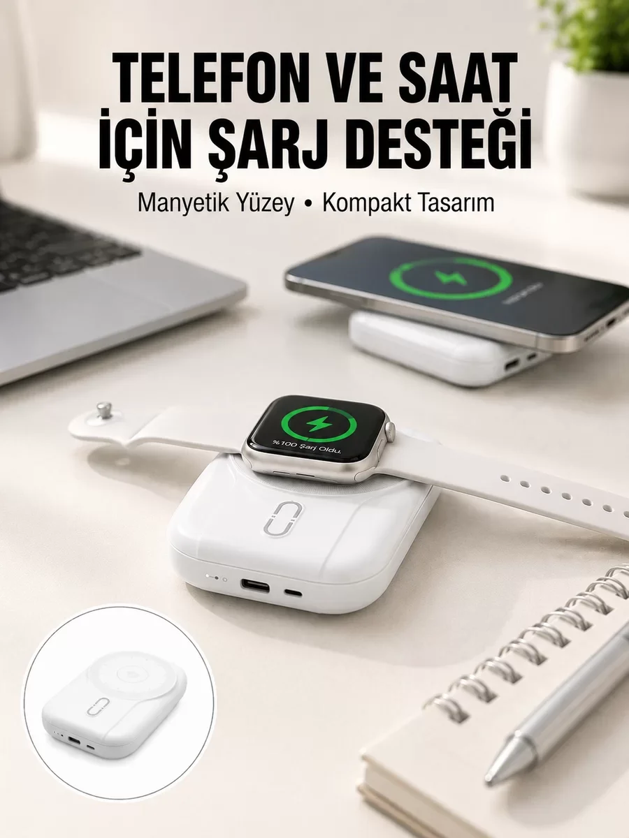 Yüksek Kapasiteli 22.5W Hızlı Şarj Taşınabilir Powerbank