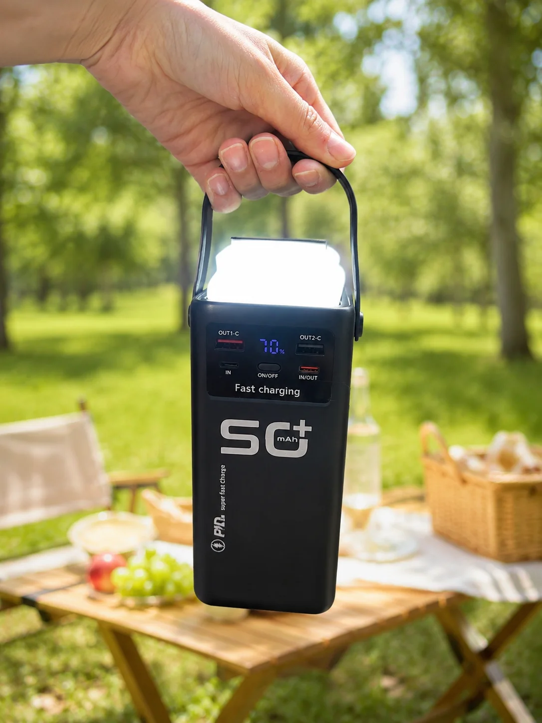 Yüksek Kapasiteli 50.000 mAh Powerbank 22,5 W Hızlı Şarj 4 Dahili Kablo LED Aydınlatma Fiyatı, Yorumları ve Özellikleri