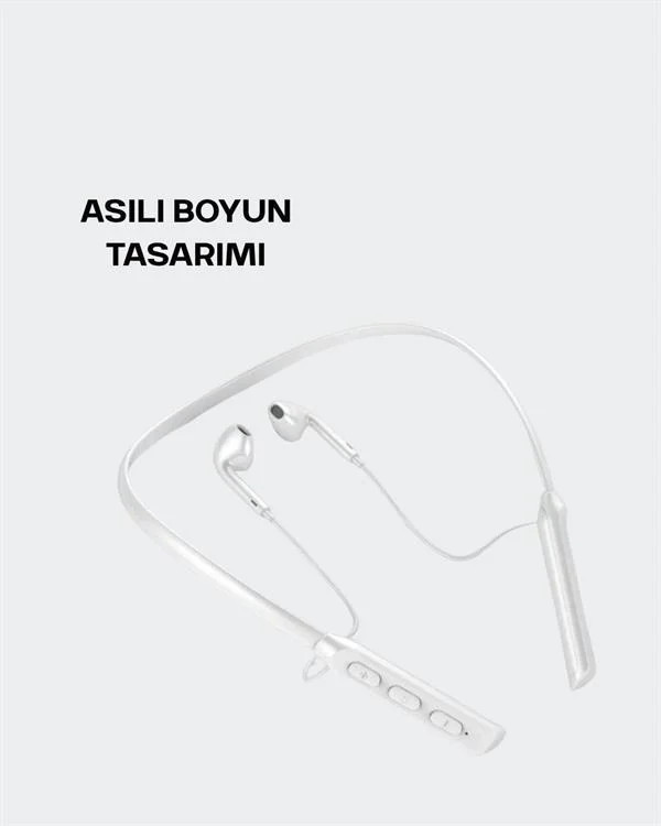 Yüksek Kapasiteli Pil Destekli Boyun Askılı Kulaklık – 100 Saat Dayanıklı